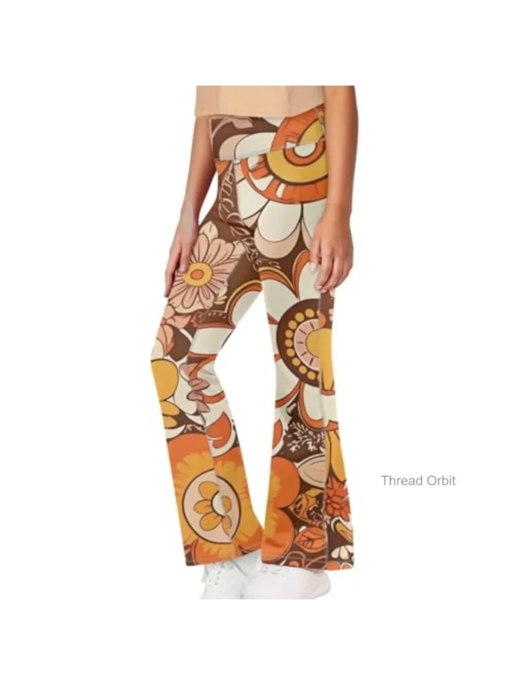 High Waist Girls Flare Yoga Pants Bell Bottom Leggings for Kids